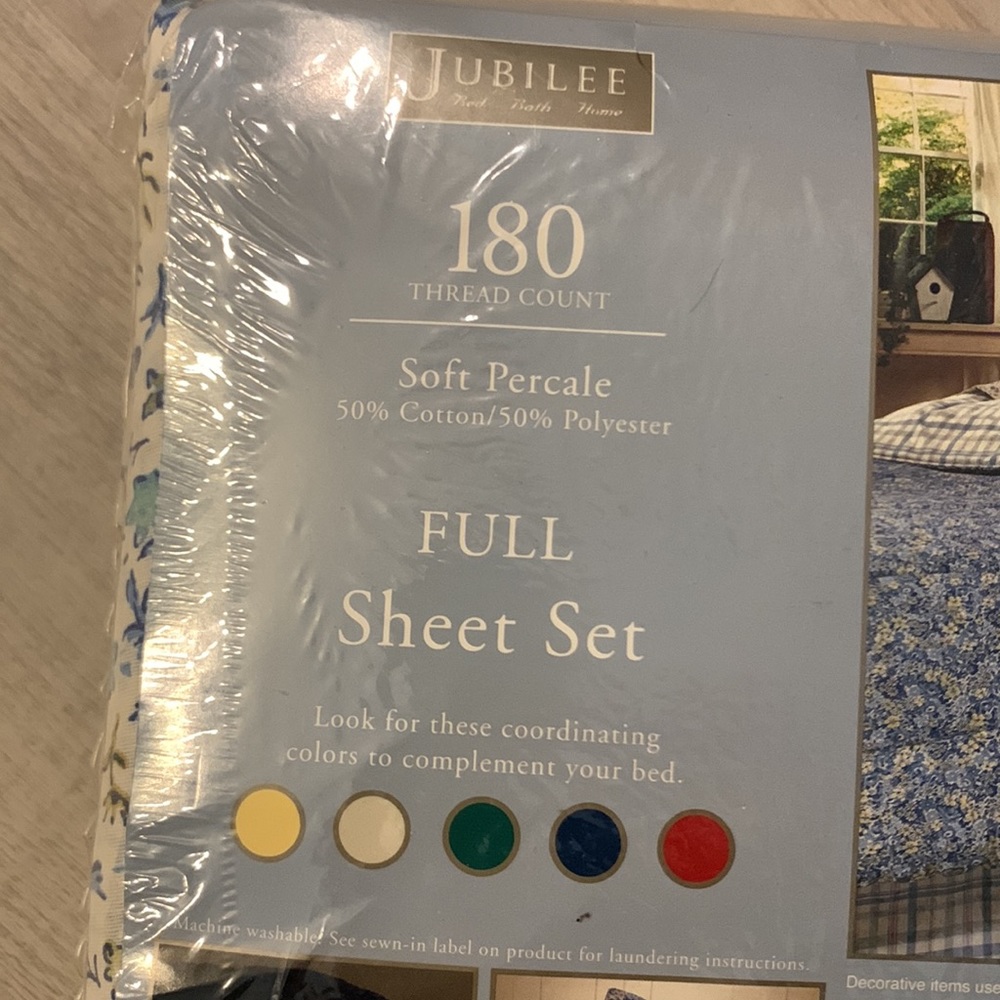 NWT full bed sheet set 180 thread count - Picture 2 of 4